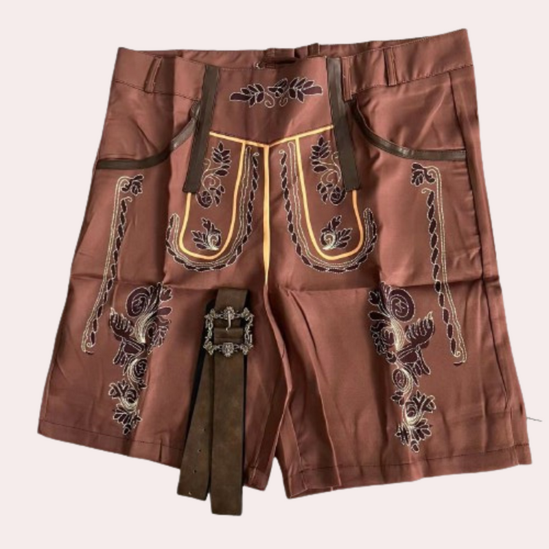 David – Oktoberfest Kurze Hosen mit verstellbarem Gürtel und praktischen Taschen