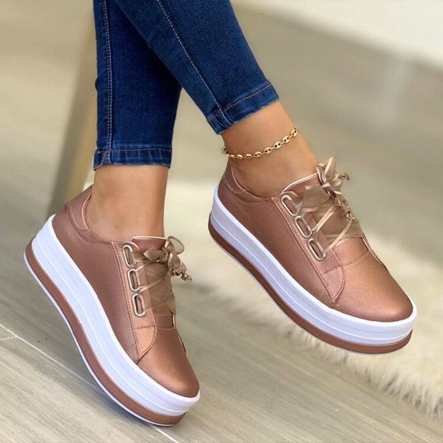 Alina - Luxuriöse Schnürsenkel Sneakers mit rutschfester Sohle für Komfort