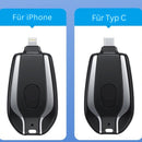 ZapCharge - Mini Schlüsselanhänger Powerbank mit USB Schnellladefunktion und LED Anzeige