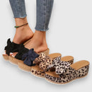 Zella - Leichte modische Sandalen mit Schleifenmuster und dicker Sohle