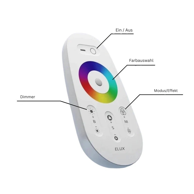 LumiWave - Moderne LED Stehleuchte mit lebhaften Multicolor Effekten