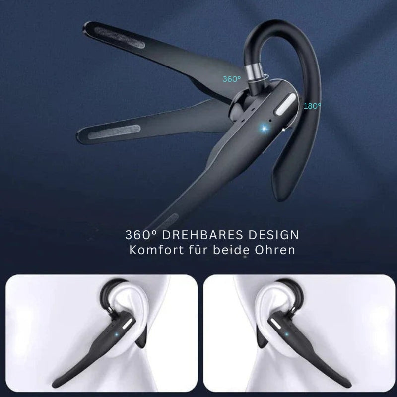 NovaTalk - Drahtloses Bluetooth Headset mit zwei Mikrofonen und klarem Klang