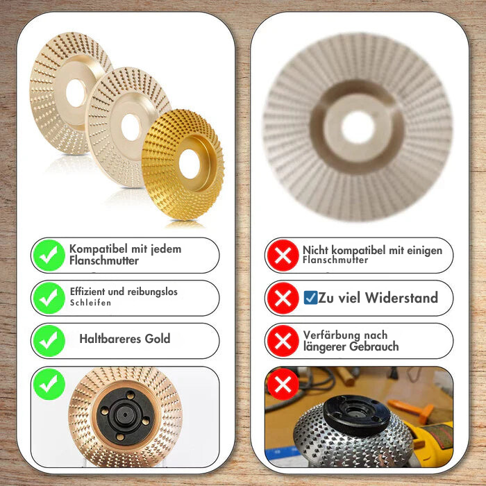 CarveMaster - Langlebige Polierscheibe zum Formen und Glätten von Holz