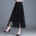 Sabine - Eleganter floraler Midirock mit hoher Taille und lockerer Passform