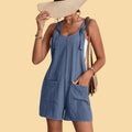 Pauline - Lässiger kurzer Jumpsuit mit Schulterträgern und Taschen