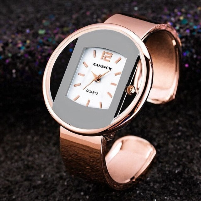 Michelle – Elegante Uhr mit rundem Zifferblatt und Armband im Armbandstil