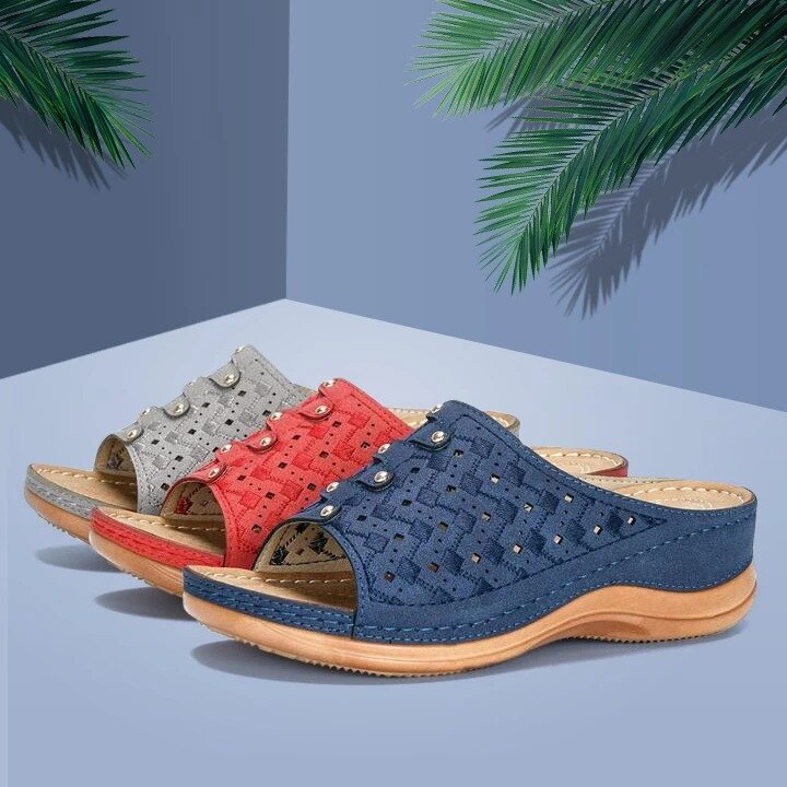 Maya - Elegante Sandalen mit offener Spitze und konturierter Sohle
