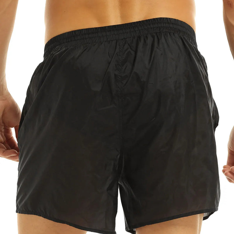 Rainer - Transparente Badeshorts mit elastischem Bund und Taschen