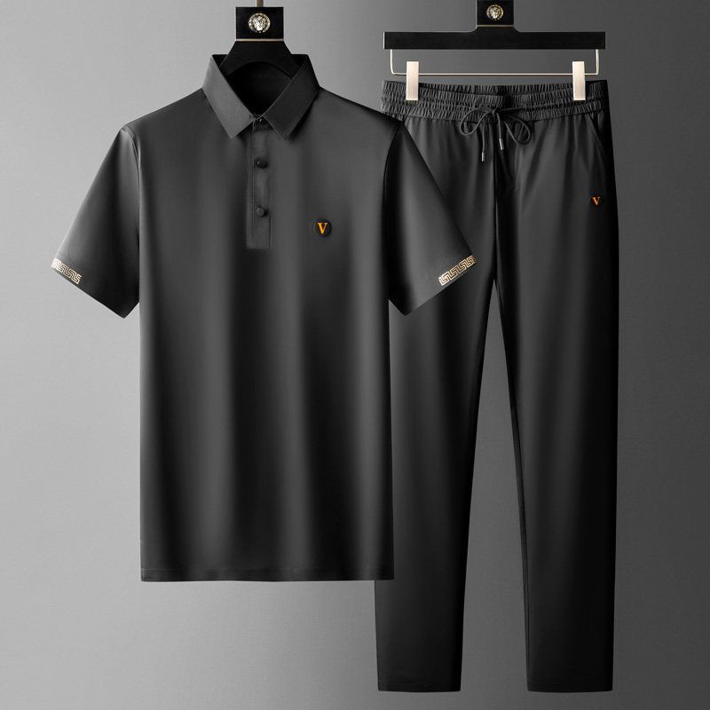 Bruno - Zweiteiliges Satz mit Kurzarm Knopfhemd und Taschenhose