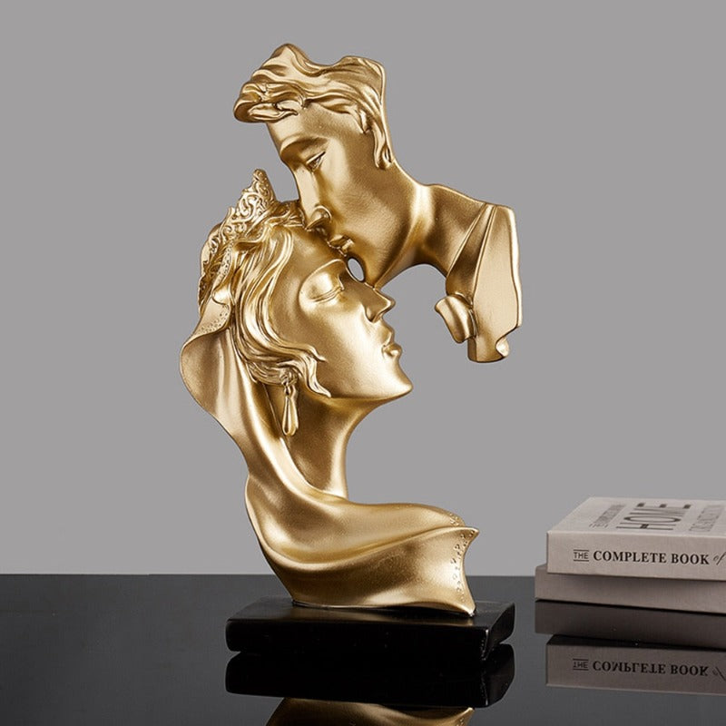 HeartGlow - Küssendes Paar Skulptur Liebe Darstellung für Wohnkultur