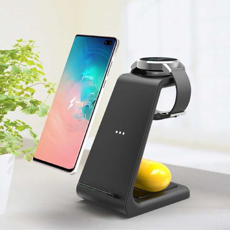 VoltAura – 3-in-1-Kabellos-Ladegerät für Apple- und Samsung-Geräte