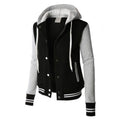 Katrin - Lässige Langärmelig Kapuze Jacke Mit Knöpfen