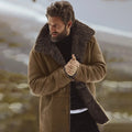 Carl - Warme Langärmelig Vlies Auskleidung Reversjacke Mit Knöpfen