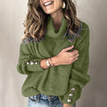 Emilia - Langärmelig Rollkragenpullover Mit Schaltflächen