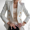 Salome - Lässiger Langarm Blazer mit Reverskragen und Knopfdetails