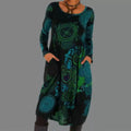 Calista - Elegantes Kleid mit langen Ärmeln und rundem Ausschnitt