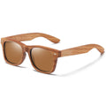 AuraGlide – Klassische Holzsonnenbrille mit polarisierten Gläsern und glatter Rahmenoberfläche