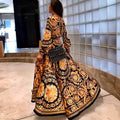 Maya - Lässiges Maxikleid mit Gürtel und langen Ärmeln