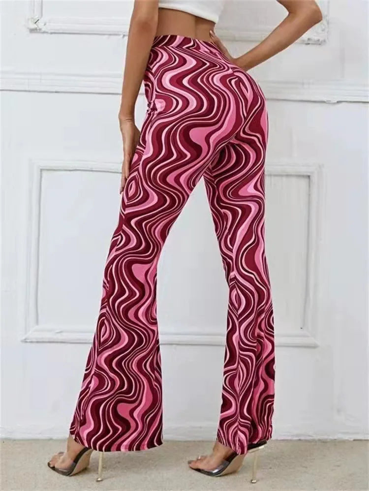 Beate – Stylische Schmale hohe Taille Schlaghose mit modernem Fit