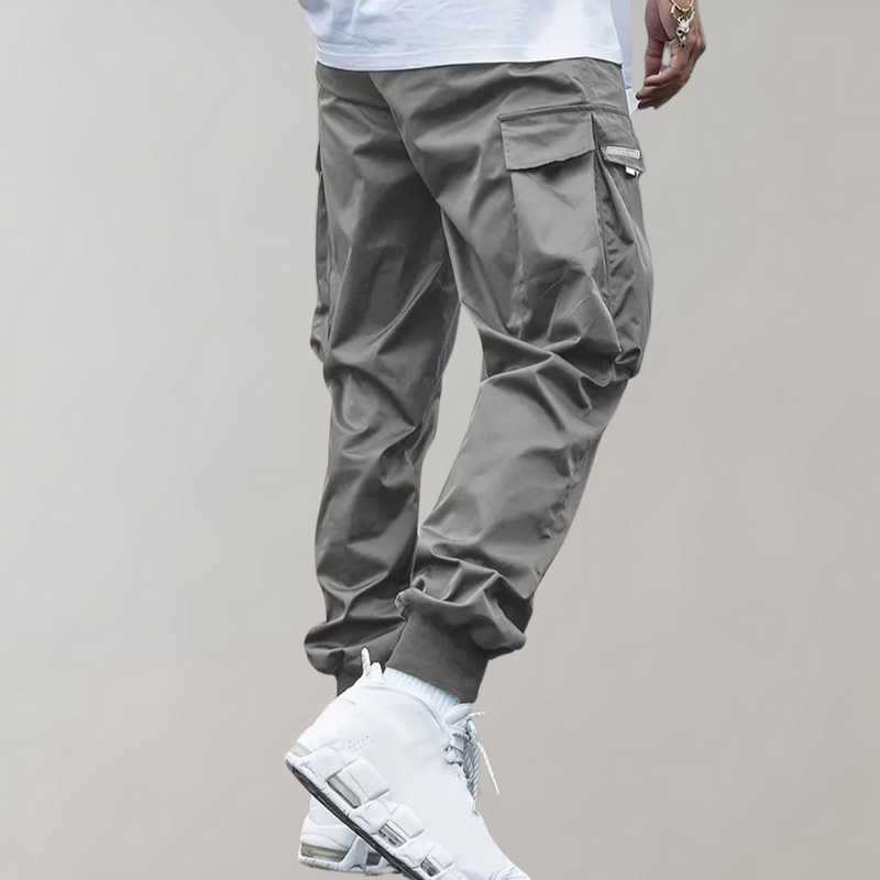 Elias - Lose sitzende Cargohose mit verstellbarem Kordelzug und mehreren Taschen