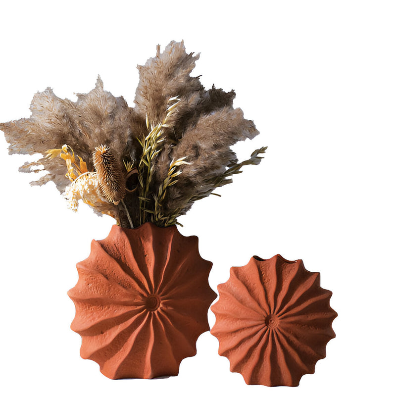 SculptaVase – Geometrische Plisseevase für Blumenarrangements und Wohndekor