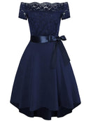 Virella – Off-Shoulder-Ausgestelltes Kleid mit elegantem hohen Saum