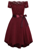 Virella – Off-Shoulder-Ausgestelltes Kleid mit elegantem hohen Saum