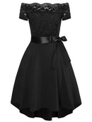 Virella – Off-Shoulder-Ausgestelltes Kleid mit elegantem hohen Saum