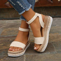 Norah – Leichte Knöchelriemen Sandalen mit Schnalle und dicke Sohle