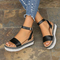 Norah – Leichte Knöchelriemen Sandalen mit Schnalle und dicke Sohle