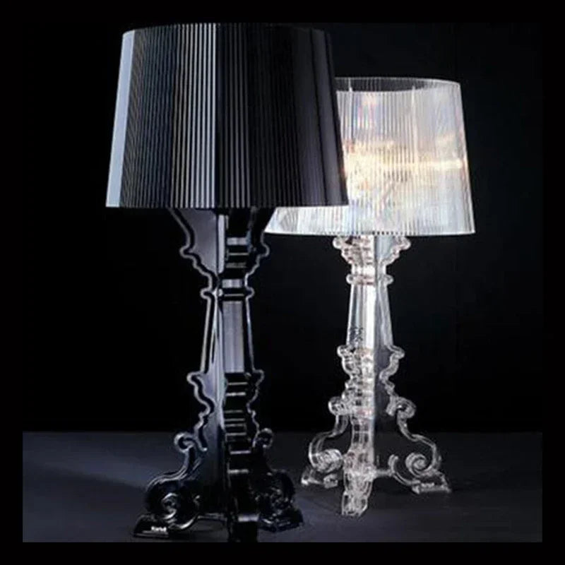 LuxeGlo – Elegante transparente Tischlampe für luxuriöse Wohnkultur
