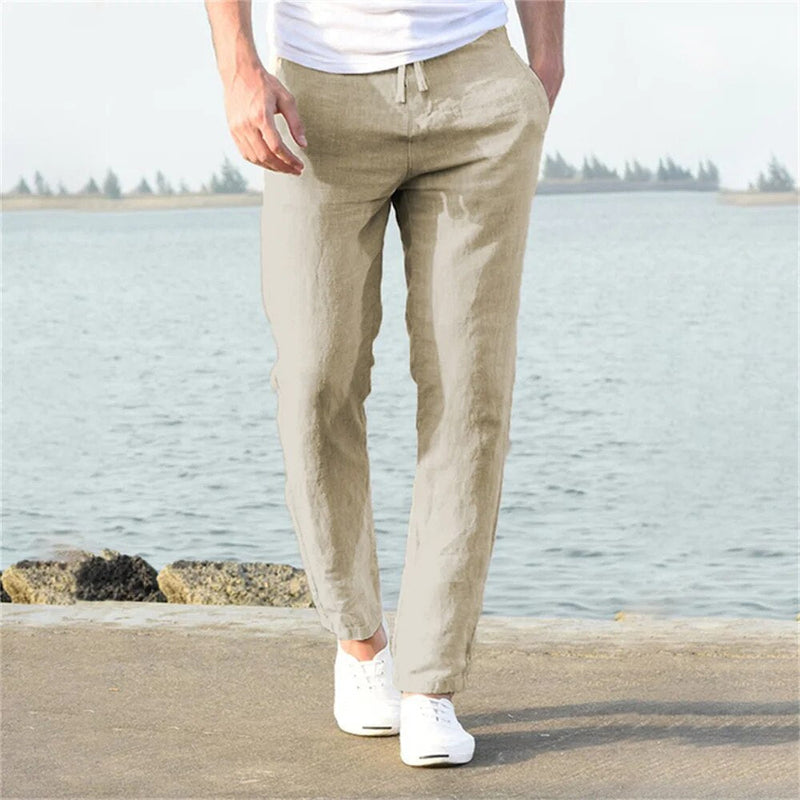 Anton – Leichte lange Hose mit elastischem Bund und Seitentaschen