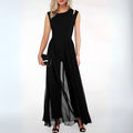 Leonie - Eleganter ärmelloser Jumpsuit mit weitem Bein und hoher Taille