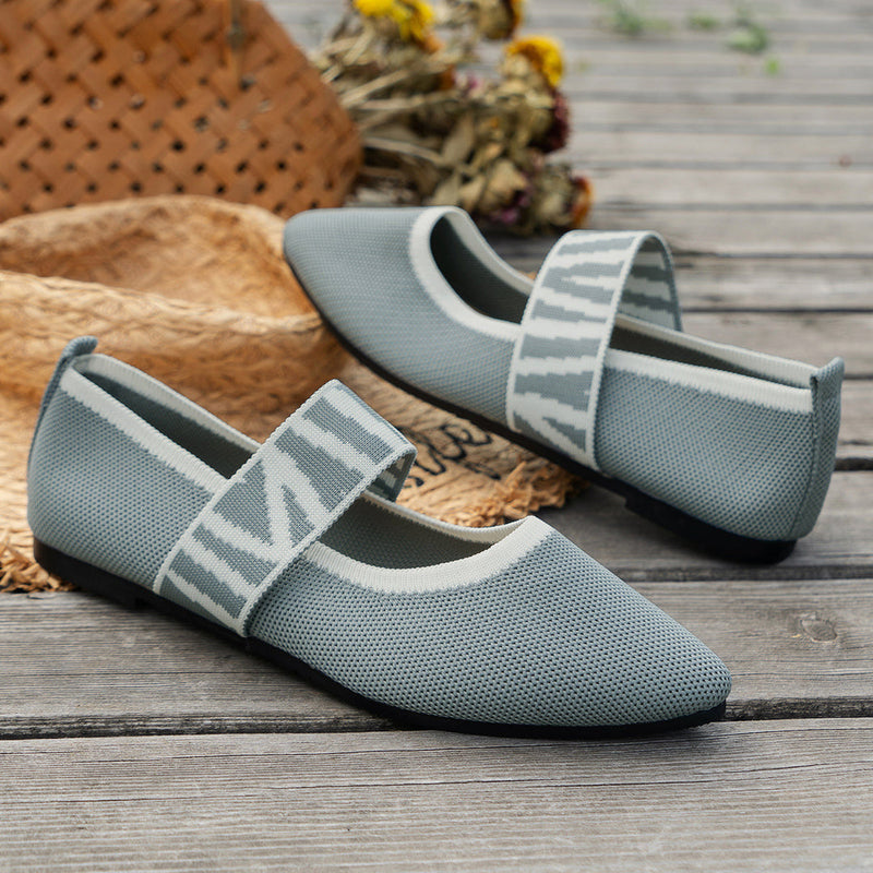 Nina - Eleganter geometri Schuhe Diagonalriemenschuh mit gepolsterter Sohle