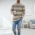 Alaric - Langärmeliger gestreifter Pullover mit Rundhalsausschnitt und schmaler Passform