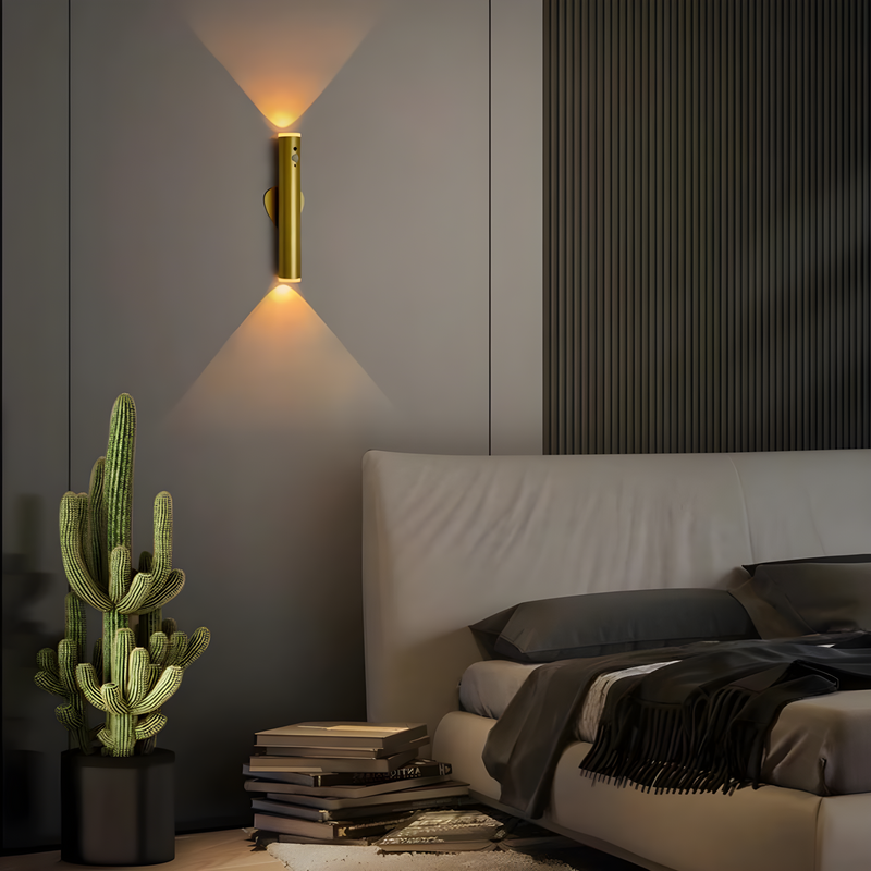 GlowSense – Moderne LED Wandleuchte mit Bewegungsmelder und Fernbedienung