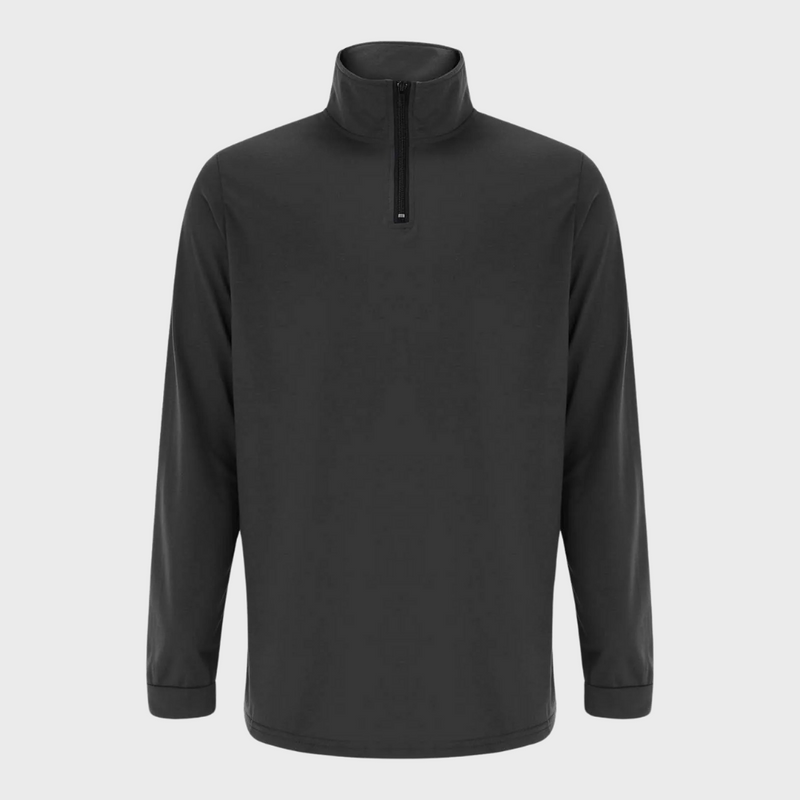 Claus - Schmal geschnittener langärmeliger Pullover mit Reißverschlusskragen