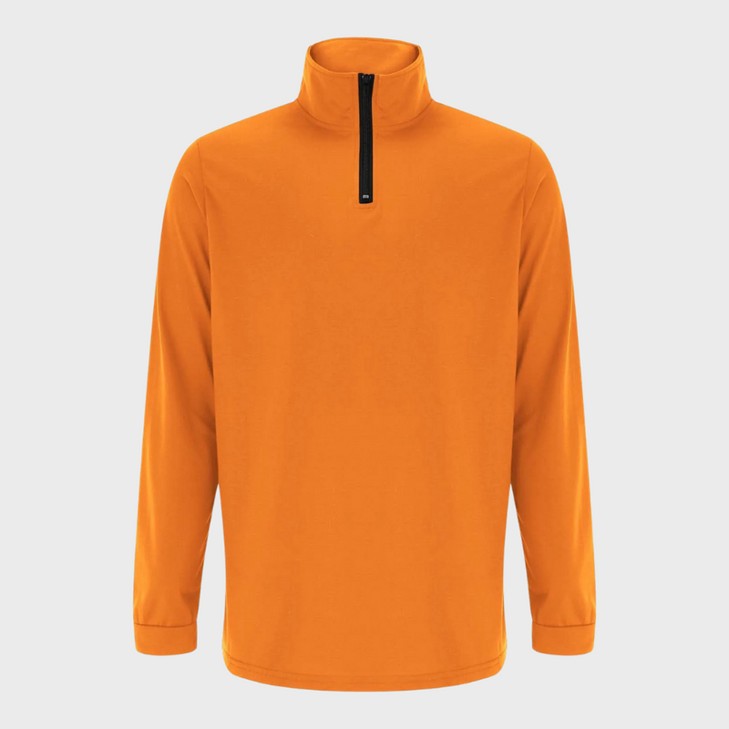 Claus - Schmal geschnittener langärmeliger Pullover mit Reißverschlusskragen