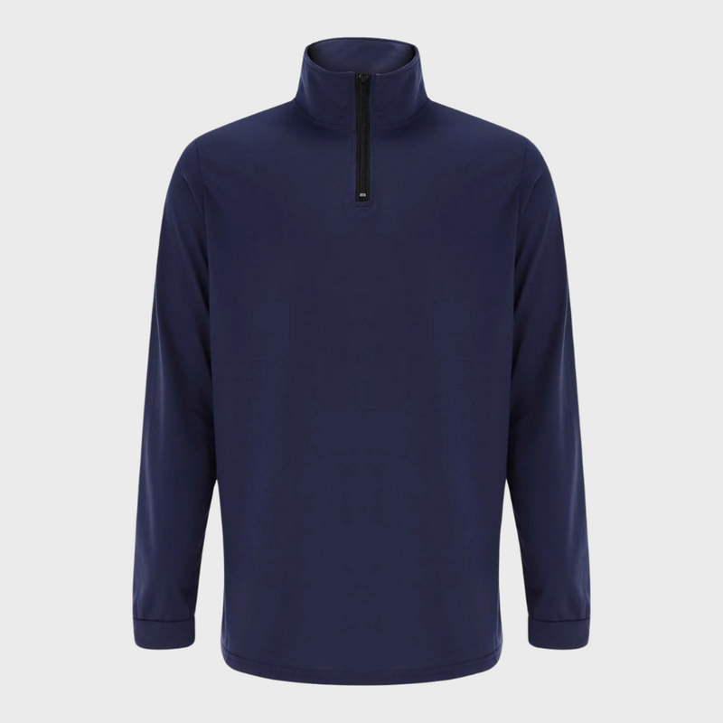 Claus - Schmal geschnittener langärmeliger Pullover mit Reißverschlusskragen