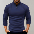 Claus - Schmal geschnittener langärmeliger Pullover mit Reißverschlusskragen