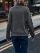 Lena - Warmer Langärmeliger Rollkragenpullover Mit Schaltflächen