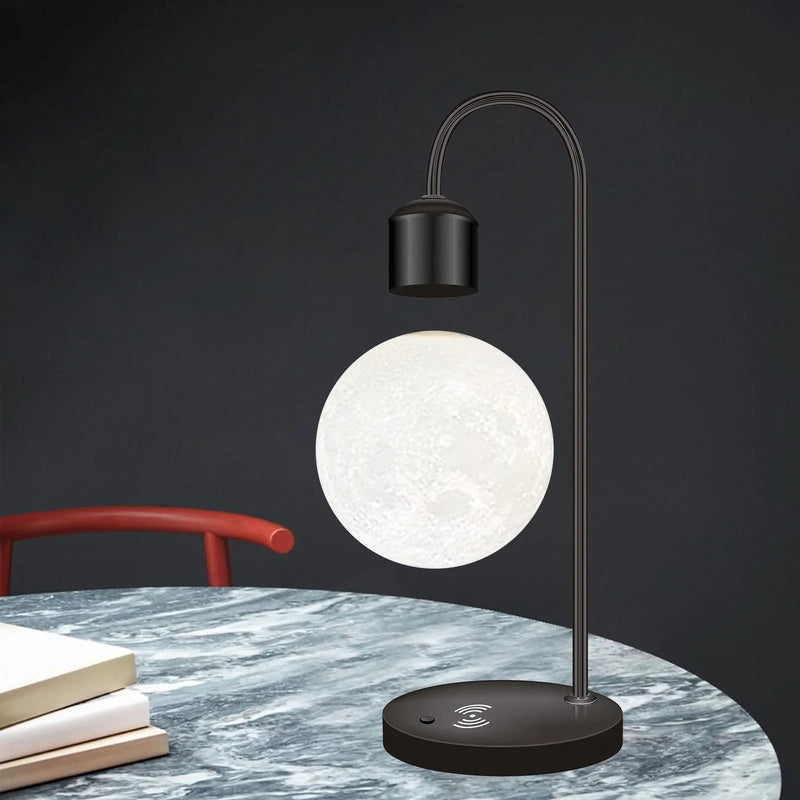 FloatLoom – Schwebende Mondlampe mit kabelloser Ladestation