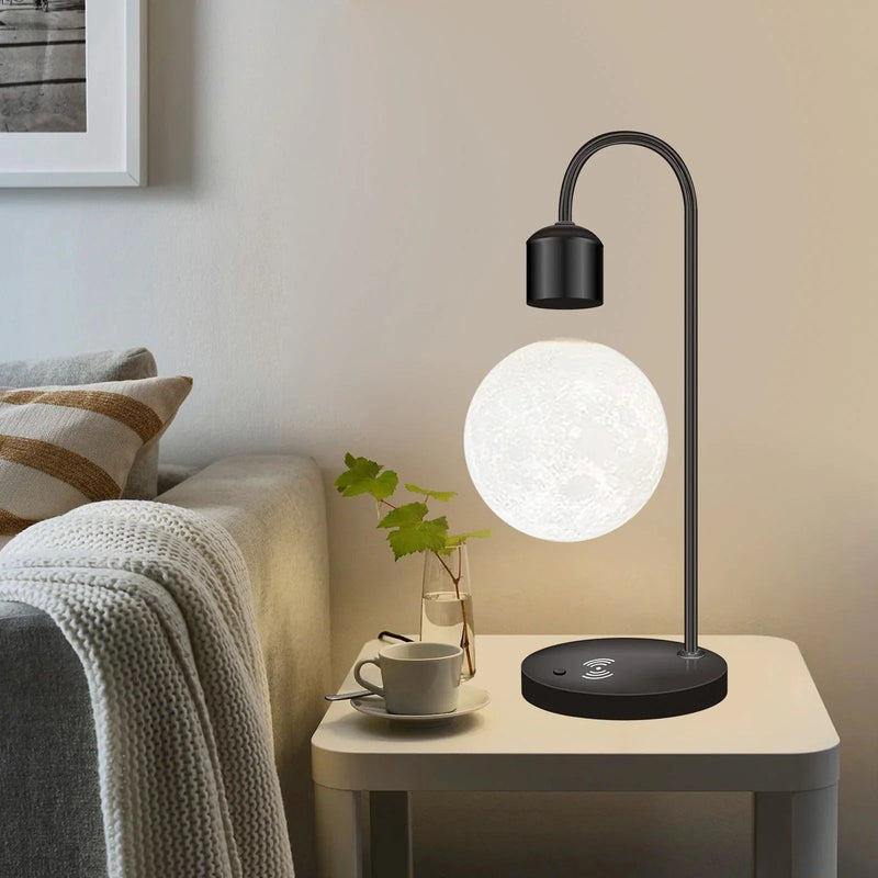 FloatLoom – Schwebende Mondlampe mit kabelloser Ladestation