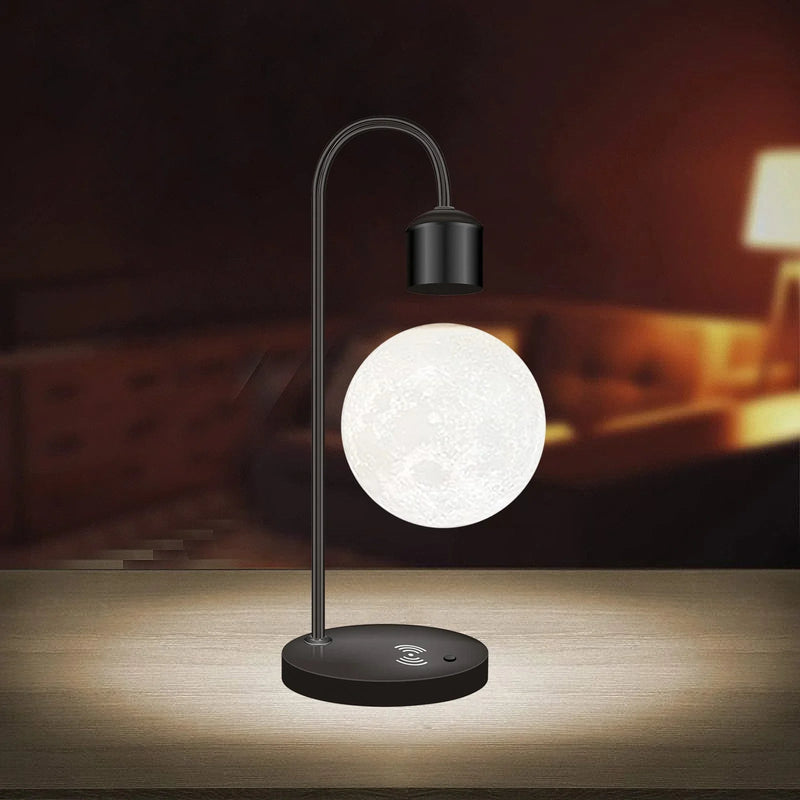FloatLoom – Schwebende Mondlampe mit kabelloser Ladestation