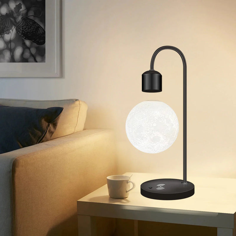 FloatLoom – Schwebende Mondlampe mit kabelloser Ladestation