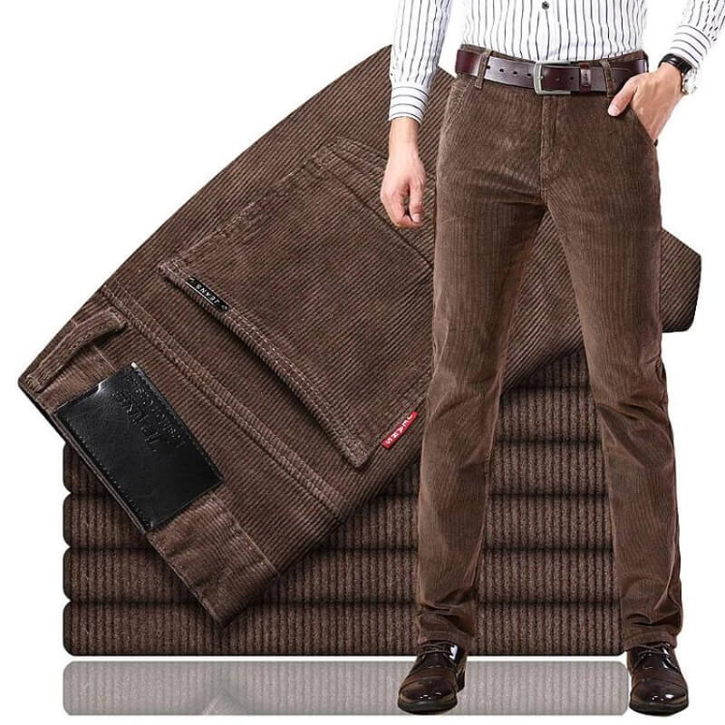 Alwin - Bequeme Schlanke Passform Hose mit geradem Bein und mehreren Taschen