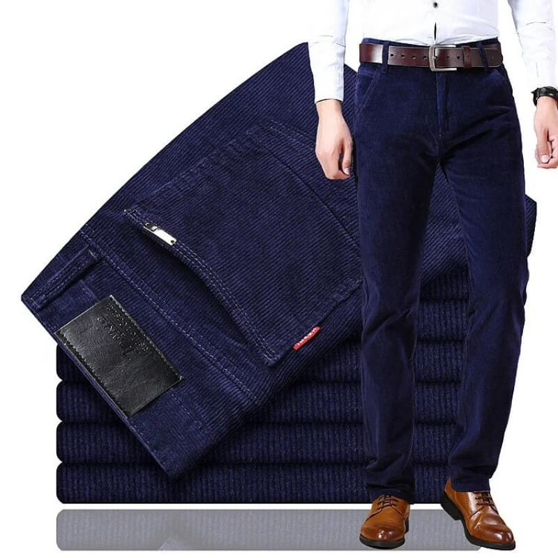 Alwin - Bequeme Schlanke Passform Hose mit geradem Bein und mehreren Taschen