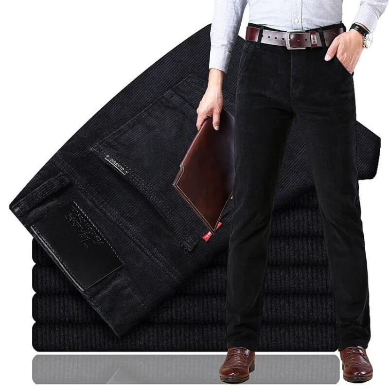 Alwin - Bequeme Schlanke Passform Hose mit geradem Bein und mehreren Taschen