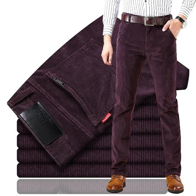 Alwin - Bequeme Schlanke Passform Hose mit geradem Bein und mehreren Taschen