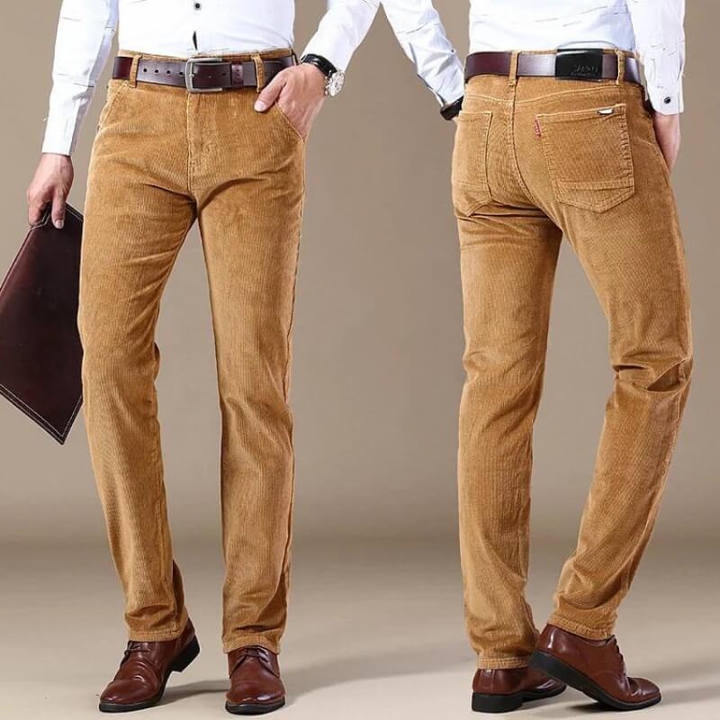 Alwin - Bequeme Schlanke Passform Hose mit geradem Bein und mehreren Taschen